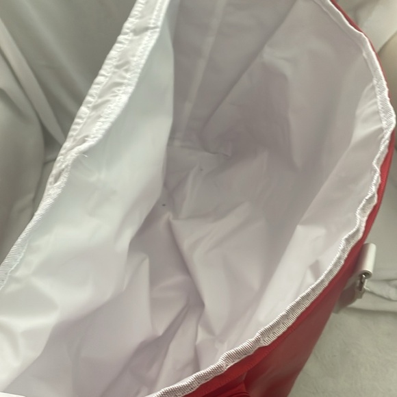 Budweiser Soft-sided Faux Leather Red Cooler Bag - Picture 4 of 5